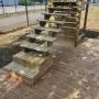 Opstapje - tuintrap trede stapelbaar - 4 planken breedte 140cm H17cm thumbnail