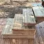 Opstapje - tuintrap trede stapelbaar - 4 planken breedte 140cm H17cm thumbnail