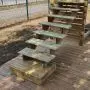 Opstapje - tuintrap trede stapelbaar - 4 planken breedte 140cm H17cm thumbnail