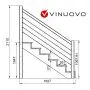 Buitentrap TOKYO 6 treden met trapleuning hout + RVS H105cm thumbnail