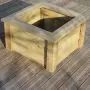 Wooden trough planter 123456789 height 40cm-3P - natural thumbnail