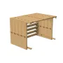BRIZA - Copri condizionatore esterno tetto piano in legno, chiuso su 3 lati thumbnail