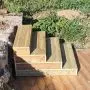 Opstapje - tuintrap trede stapelbaar - 4 planken breedte 140cm H17cm thumbnail