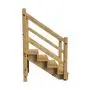 Trap buiten VENEZIA 4 treden met houten trapleuning H71cm thumbnail