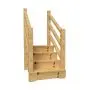 Trap buiten VENEZIA 4 treden met houten trapleuning H71cm thumbnail