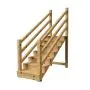 Trap buiten VENEZIA 7 treden met houten trapleuning H122cm thumbnail