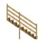 Escalera exterior VENEZIA 9 peldaños y pasamanos de madera 7x7cm thumbnail