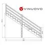 Escalier extérieur VENEZIA - 15 marches H258cm diverses largeurs thumbnail