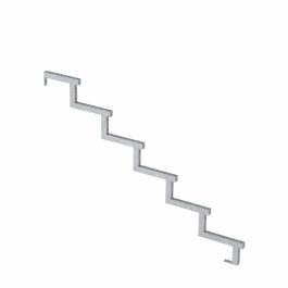 Stahl Treppenwange 6 Stufen - Option für Setzstufen-Höhe 102cm