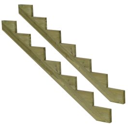 Pack of 2 pieces: deck stair stringer 7 steps-h119cm