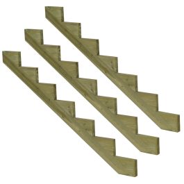Pack of 3 pieces: deck stair stringer 7 steps-h119cm