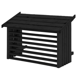 Klimaanlageverkleidung aus KDI Holz schwarz-96x56x78cm