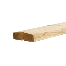 Abschlussbrett 34x114mmx200cm - Druckimprägniertes Holz, Farbe natur