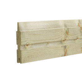 Holzbrett Plank mit Profil-177x14cm KDI Fichteholz Natur