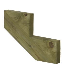 Treppenwange 2 Stufen aus KDI Holz für Gartentreppen-Höhe 34cm