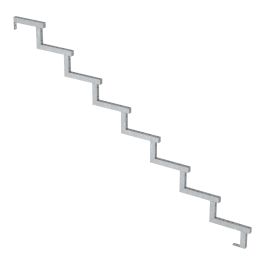 Limon acier galvanisé 8 marches – H 136cm – 1 pièce - Option contremarches