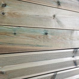 Decking boards 27x145mm pressure treated - double ridge-smooth