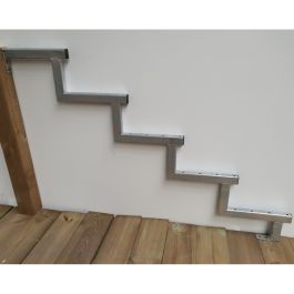 Treppenwange 5 Stufen aus Stahl für Außentreppe