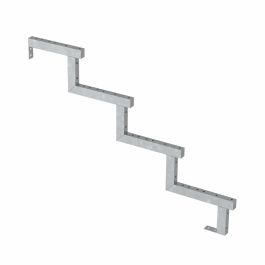 Limon acier galvanisé 4 marches – H 68cm – 1 pièce - Option contremarches