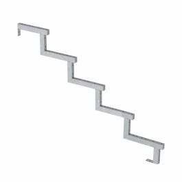 Limon acier galvanisé 5 marches – H 85cm – 1 pièce - Option contremarches