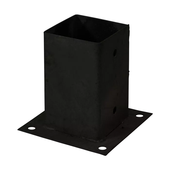Fence post bracket 9x9cm powder coated Black