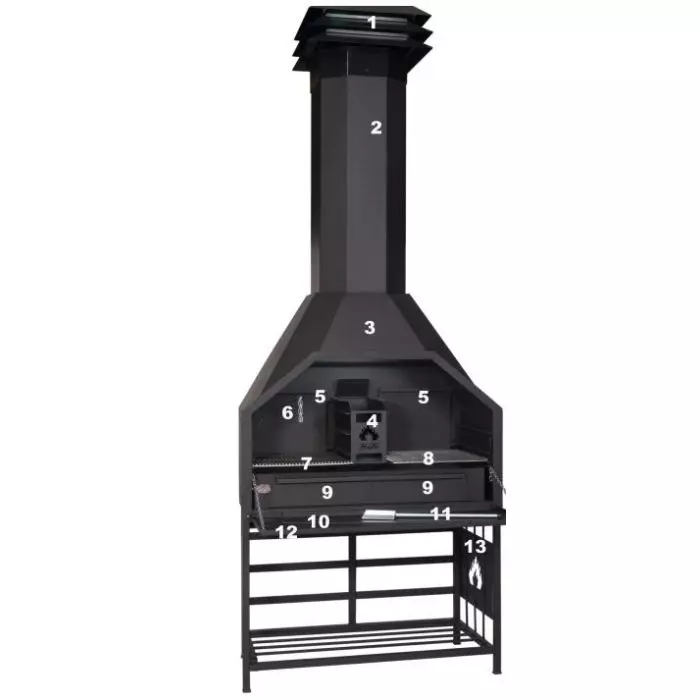 vrijstaande Home Fires Braai FS800 - met onderstel