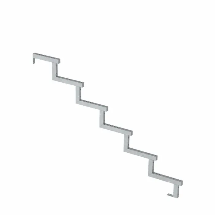 Stahl Treppenwange 6 Stufen - Option für Setzstufen-Höhe 102cm Stahl Treppenwange 6 Stufen - Option für Setzstufen-Höhe 102cm