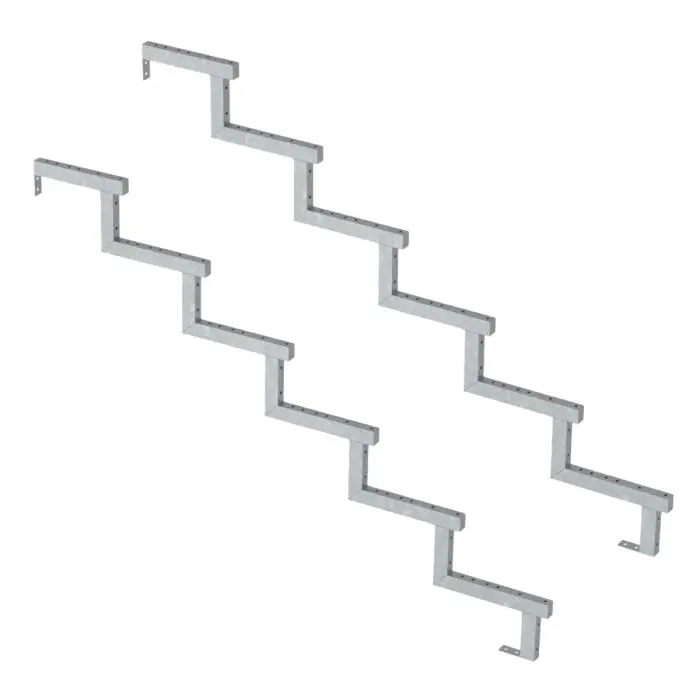 Cosciale metallo 6 gradini - con opzione alzate-h102cm-Set da 2 pezzi Cosciale metallo 6 gradini - con opzione alzate-h102cm-Set da 2 pezzi