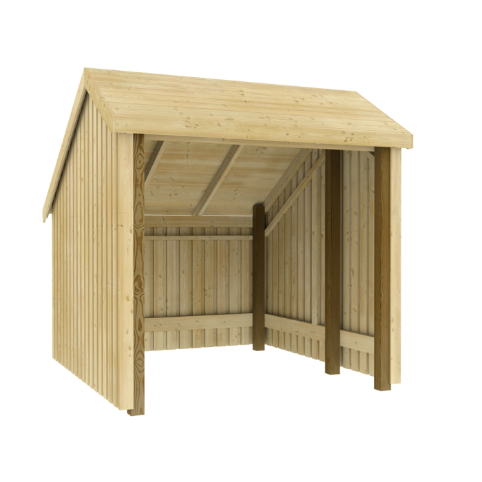 Abri velo en bois - 248x250x229cm - Abri SANS portes