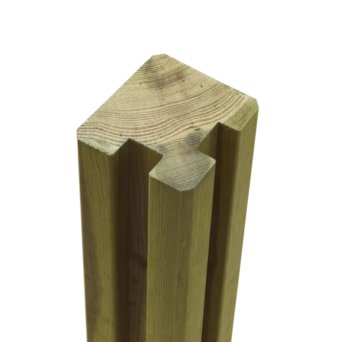 Palo in legno scanalato 9x9cm diverse lunghezze e colori Palo in legno scanalato 9x9cm diverse lunghezze e colori