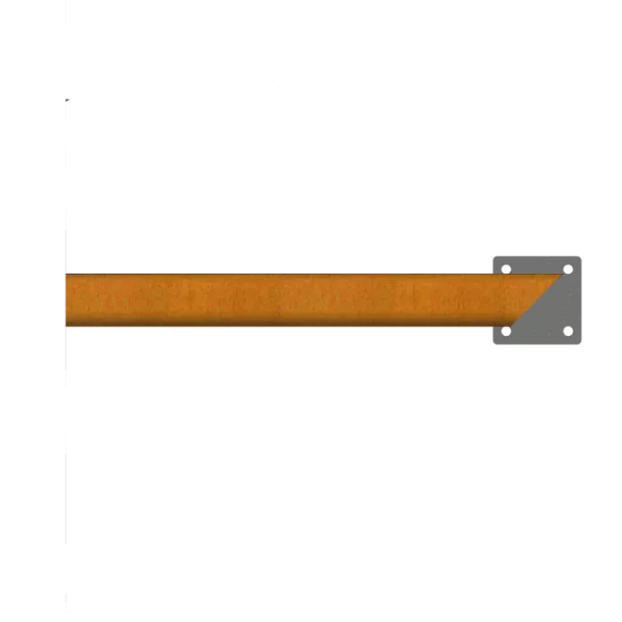 TIBU Mahonie houten leuning, trapleuning, trap, greep, schuine roestvrijstalen houder, lengte 30-500 cm, uit één stuk, lengte 200 cm, met 3 houders, uiteinden halve bol gefreesd