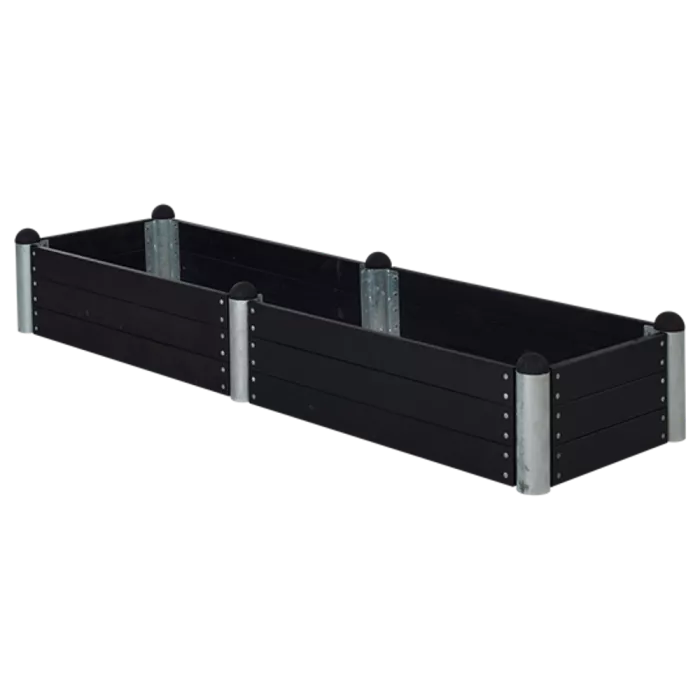 Hochbeet imprägniertes Holz Schwarz 80X270cm Höhe 36cm Hochbeet imprägniertes Holz Schwarz 80X270cm Höhe 36cm