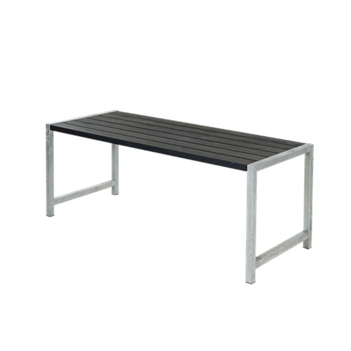 Table de jardin Plank 6pers - Bois Autoclave - lasure noire