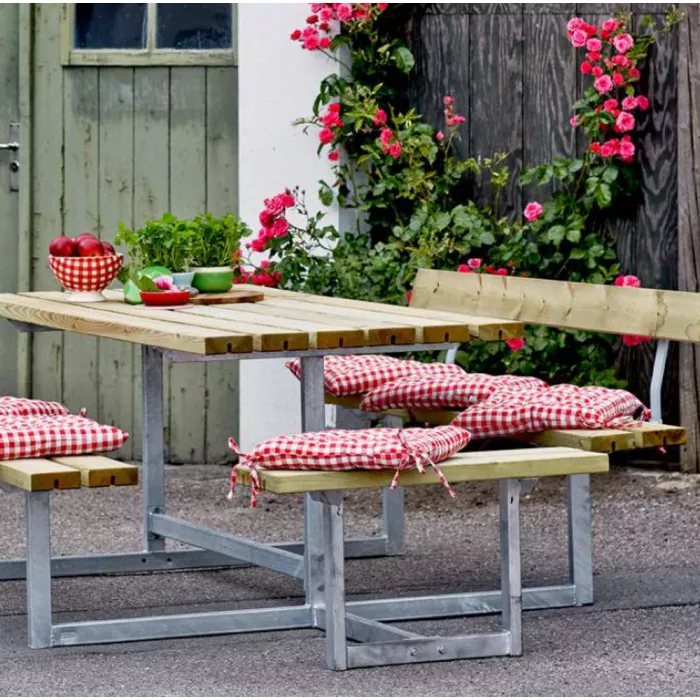 Table pliant de jardin Rectangulaire Noyer en bois de hêtre 60x80 cm mod. Pic Nic cm | Leroy Merlin