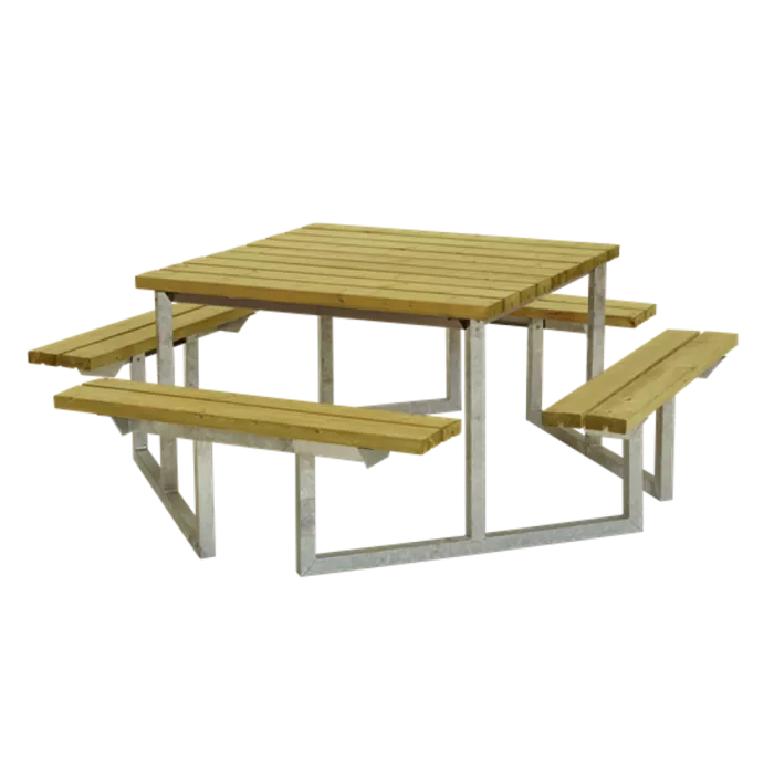 Square natural picnic table Square natural picnic table