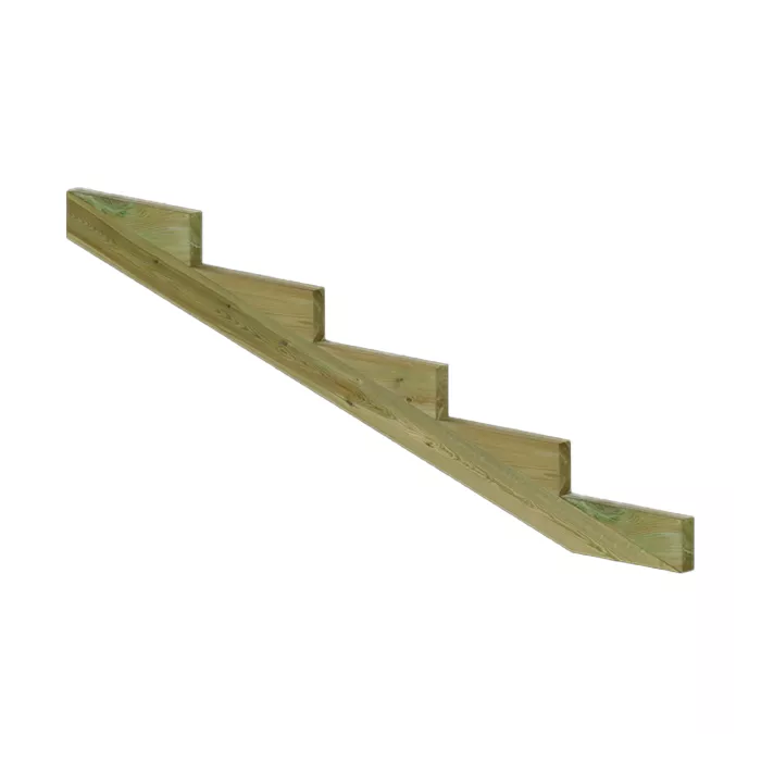 Zanca XL 5 peldaños - Altura 65cm - Madera autoclave - 1 pieza Zanca XL 5 peldaños - Altura 65cm - Madera autoclave - 1 pieza