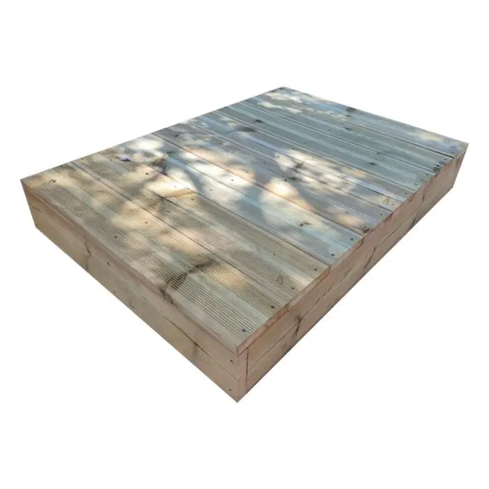 Garden steps module - 8 planks width 120cm H17cm Garden steps module - 8 planks width 120cm H17cm