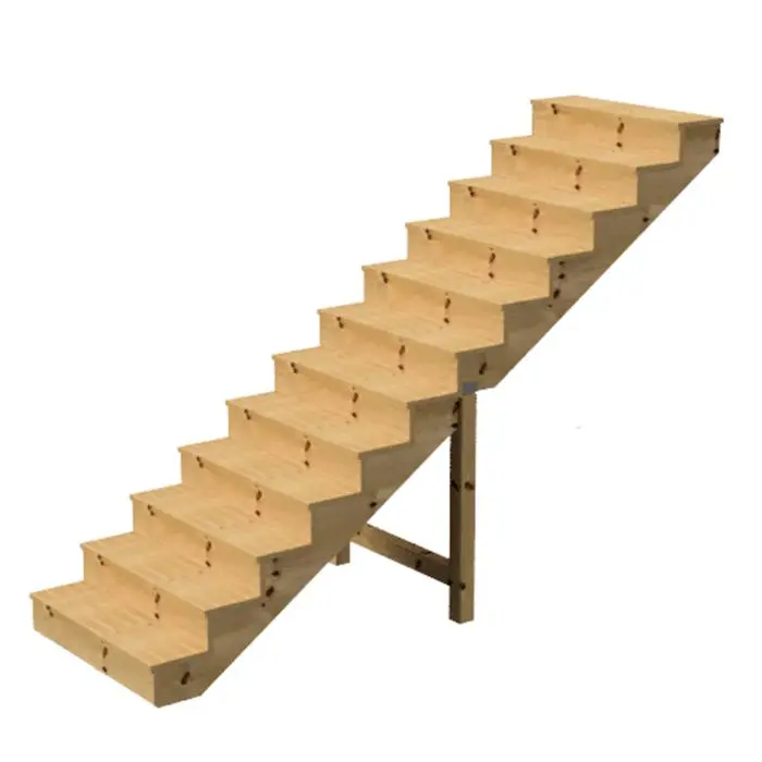 Außentreppe Holz Höhe 207cm 12 Stufen, Breite 80cm, MIT Setzstufen Außentreppe Holz Höhe 207cm 12 Stufen, Breite 80cm, MIT Setzstufen