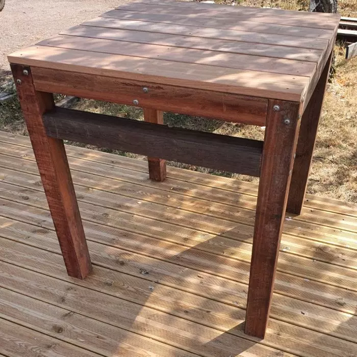 Trap bordes hardhout - H 2 treden 37cm
