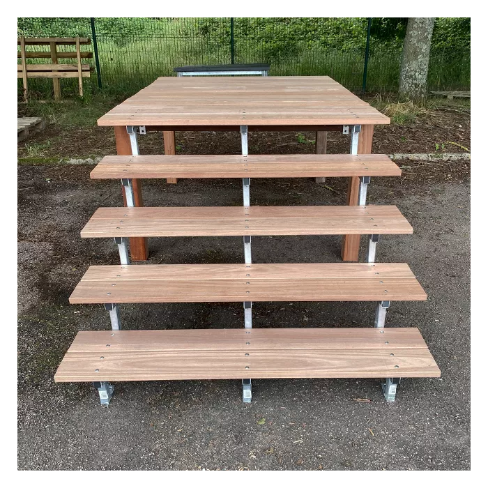 Trap bordes hardhout - H 2 treden 37cm