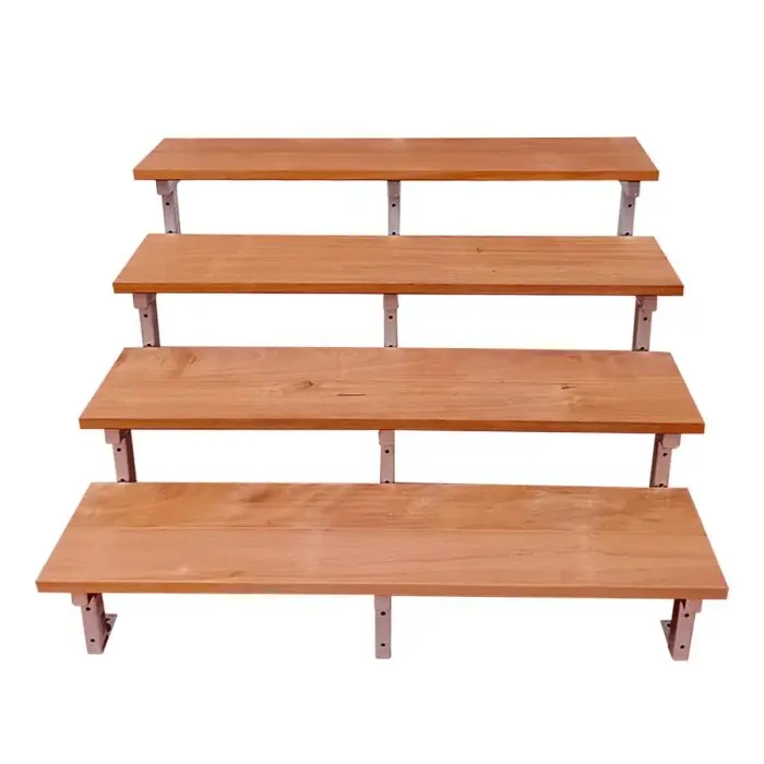 BALI Stalen buitentrap H71cm - 4 treden hardhout - breedte 160cm