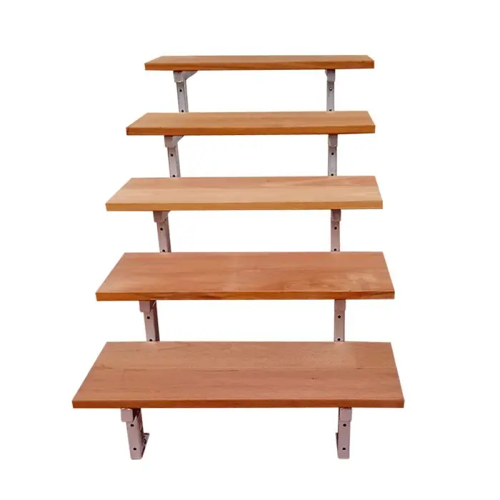 Escalera metálica BALI 5 peldaños madera dura 88x60cm Escalera metálica BALI 5 peldaños madera dura 88x60cm