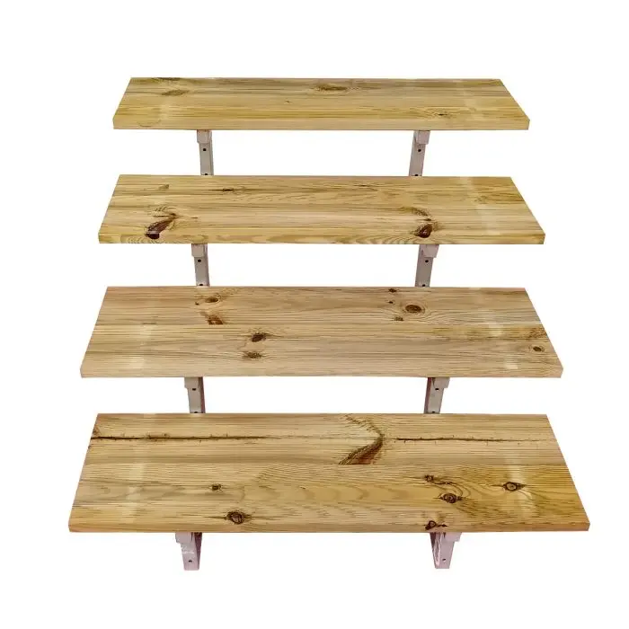 Escaleras exteriores OSLO de acero y madera autoclave 71x100cm