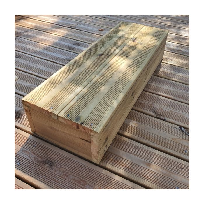 Blockstufen aus Holz modulierbar2 Bretter B120cm H17cm