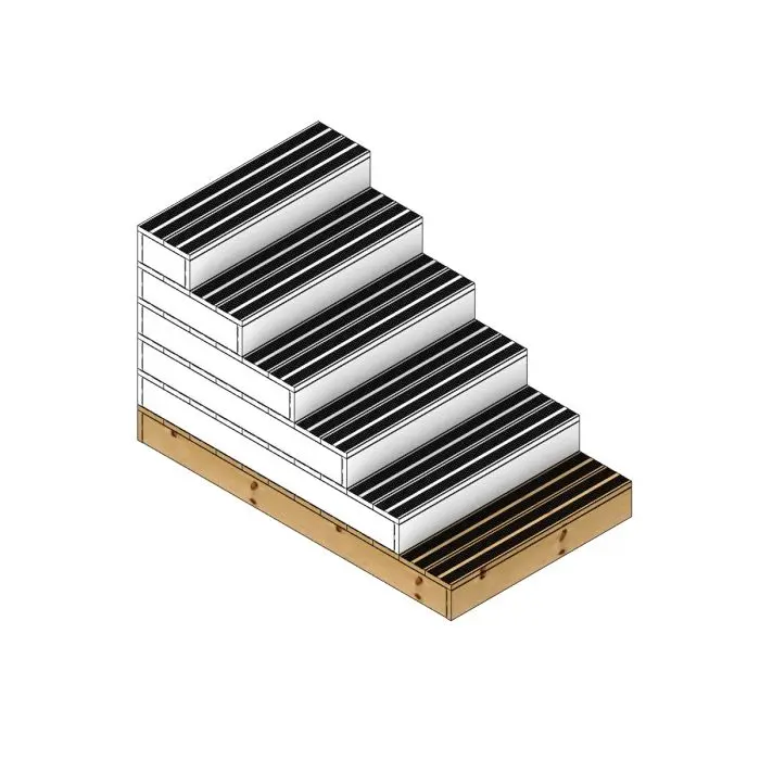 Marche d'escalier modulable - 12 planches L-80cm H17cm