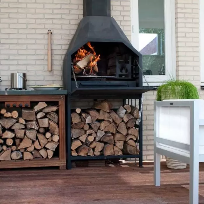 vrijstaande Home Fires Braai FS800 - met onderstel