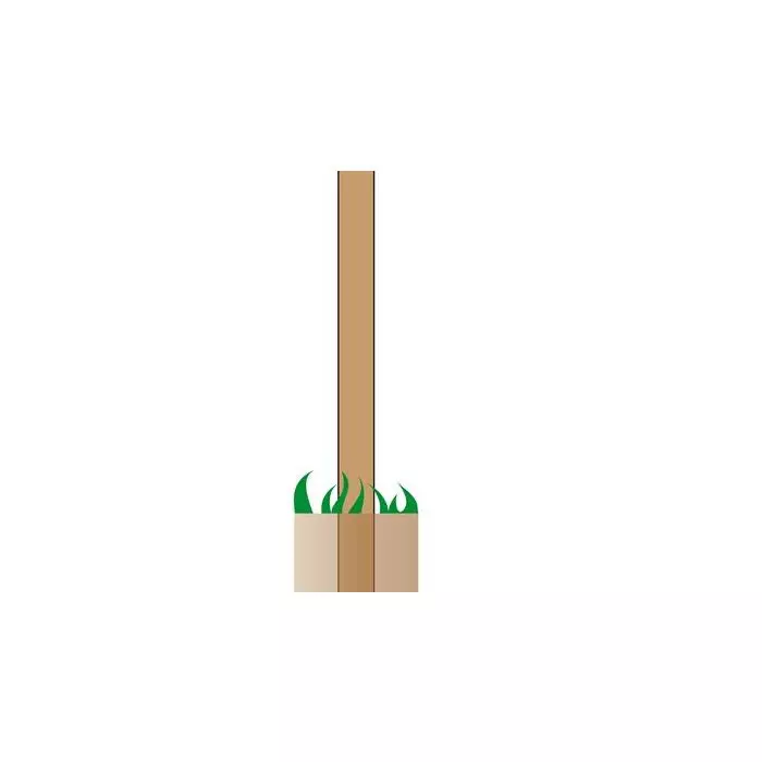 Wooden fence post - pressure treated wood - 7x7x148cm