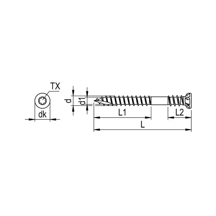 RVS vlonderschroeven 5x50mm - Reisser RT UT A2 - 1 emmer 500 stuks