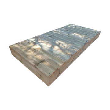 Opstapje - tuintrap trede stapelbaar - 12 planken breedte 80cm H17cm