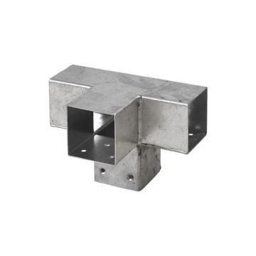 Soporte esquinero 4 vías 9x9cm CUBIC acero galvanizado 